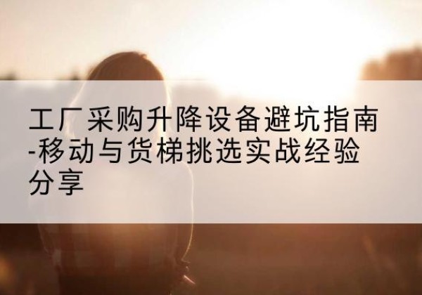 滨湖移动式升降机怎么选-工厂采购升降设备避坑指南-移动与货梯挑选实战经验分享